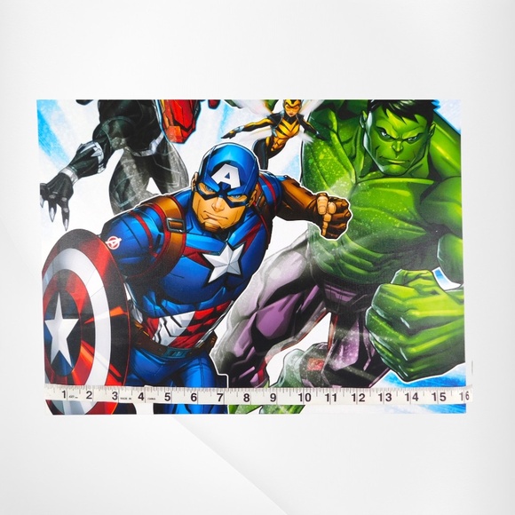 Marvel Avengers Heroes Canvas Wall Art – 20"x16” – Captain America, Iron Man - Picture 3 of 6